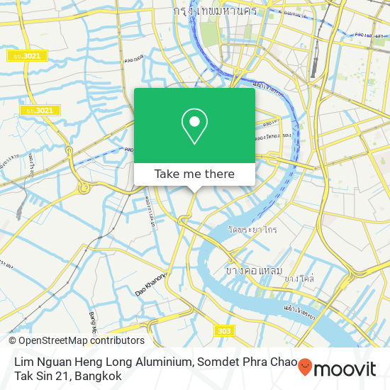 Lim Nguan Heng Long Aluminium, Somdet Phra Chao Tak Sin 21 map