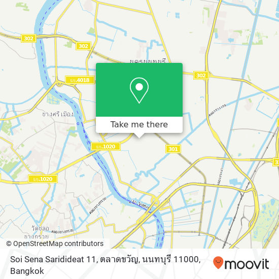 Soi Sena Saridideat 11, ตลาดขวัญ, นนทบุรี 11000 map