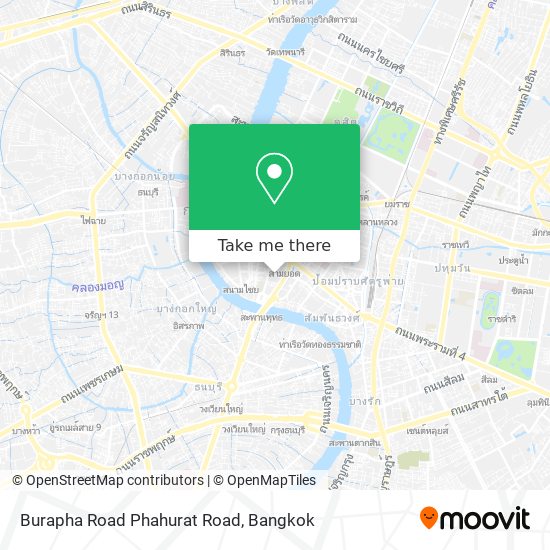 Burapha Road Phahurat Road map