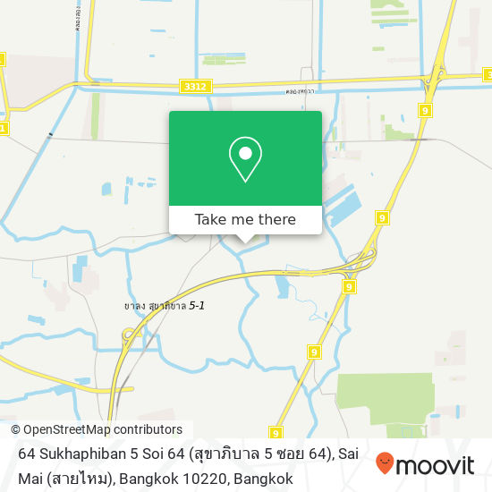 64 Sukhaphiban 5 Soi 64 (สุขาภิบาล 5 ซอย 64), Sai Mai (สายไหม), Bangkok 10220 map