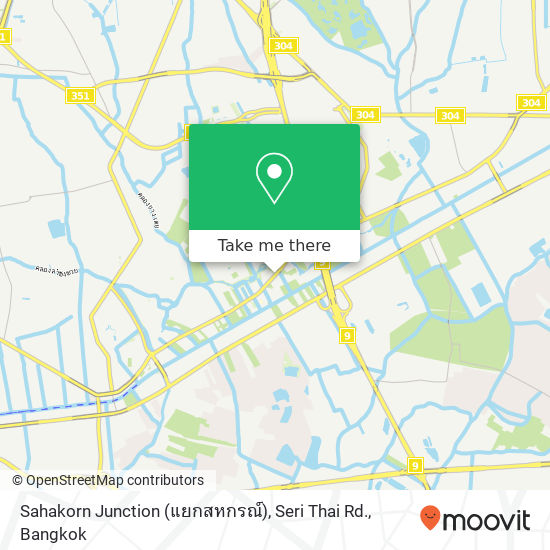 Sahakorn Junction (แยกสหกรณ์), Seri Thai Rd. map