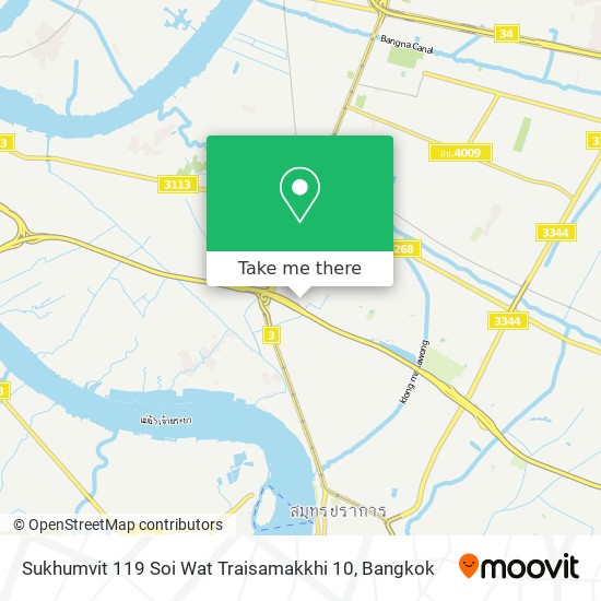 Sukhumvit 119 Soi Wat Traisamakkhi 10 map