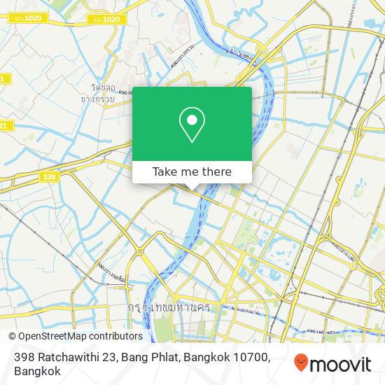 398 Ratchawithi 23, Bang Phlat, Bangkok 10700 map