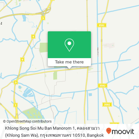 Khlong Song Soi Mu Ban Manorom 1, คลองสามวา (Khlong Sam Wa), กรุงเทพมหานคร 10510 map