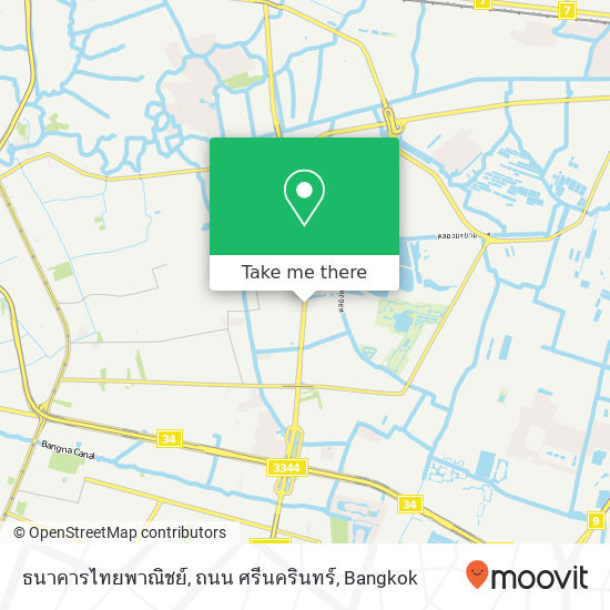 ธนาคารไทยพาณิชย์, ถนน ศรีนครินทร์ map