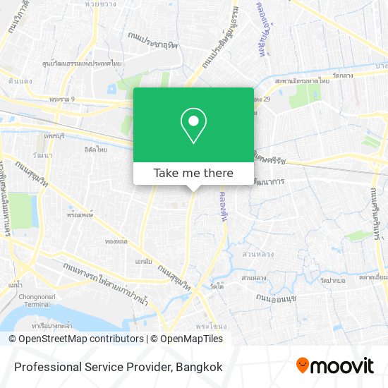 Professional Service Provider map