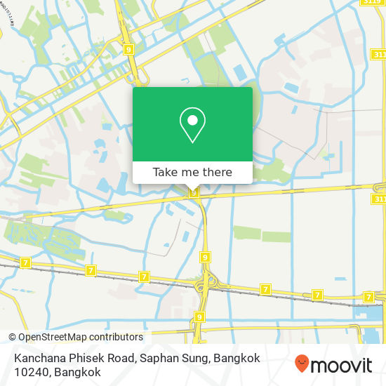 Kanchana Phisek Road, Saphan Sung, Bangkok 10240 map