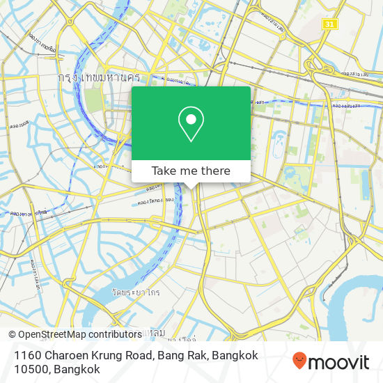 1160 Charoen Krung Road, Bang Rak, Bangkok 10500 map