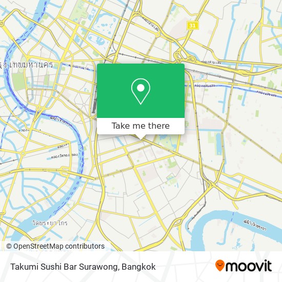 Takumi Sushi Bar Surawong map
