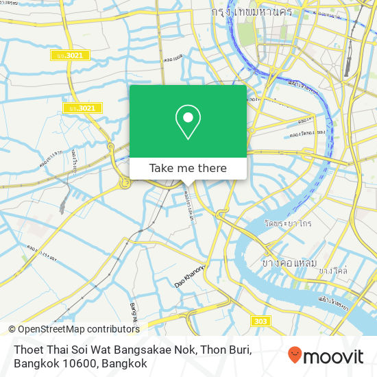 Thoet Thai Soi Wat Bangsakae Nok, Thon Buri, Bangkok 10600 map