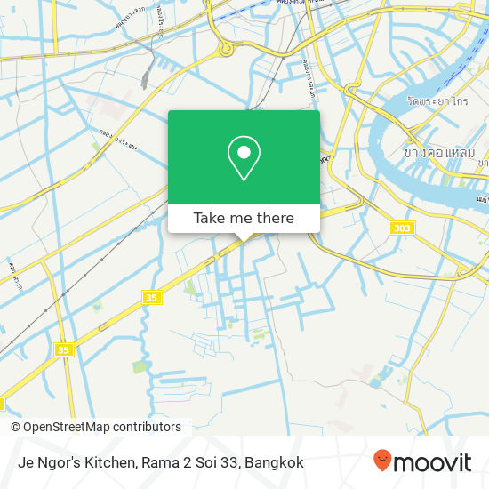 Je Ngor's Kitchen, Rama 2 Soi 33 map