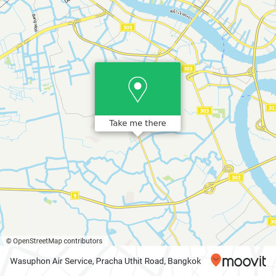 Wasuphon Air Service, Pracha Uthit Road map