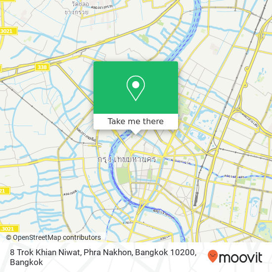 8 Trok Khian Niwat, Phra Nakhon, Bangkok 10200 map