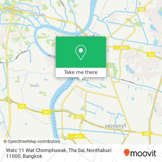Watc 11 Wat Chomphuwak, Tha Sai, Nonthaburi 11000 map