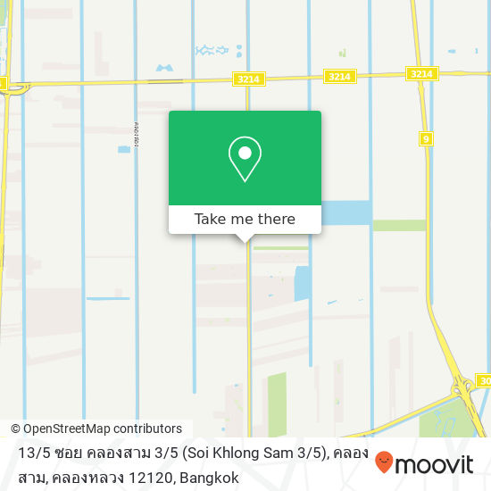 13 / 5 ซอย คลองสาม 3 / 5 (Soi Khlong Sam 3 / 5), คลองสาม, คลองหลวง 12120 map