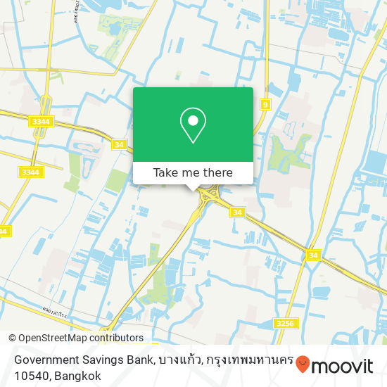 Government Savings Bank, บางแก้ว, กรุงเทพมหานคร 10540 map