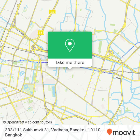 333 / 111 Sukhumvit 31, Vadhana, Bangkok 10110 map