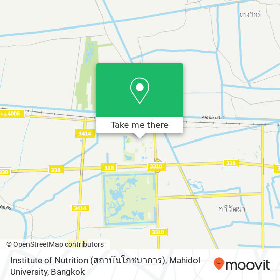 Institute of Nutrition (สถาบันโภชนาการ), Mahidol University map