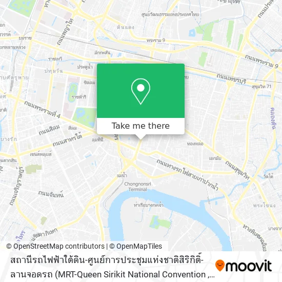 สถานีรถไฟฟ้าใต้ดิน-ศูนย์การประชุมแห่งชาติสิริกิติ์-ลานจอดรถ map