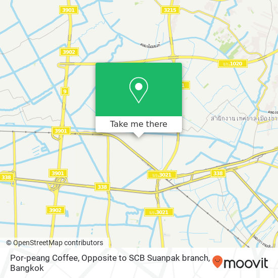 Por-peang Coffee, Opposite to SCB Suanpak branch map