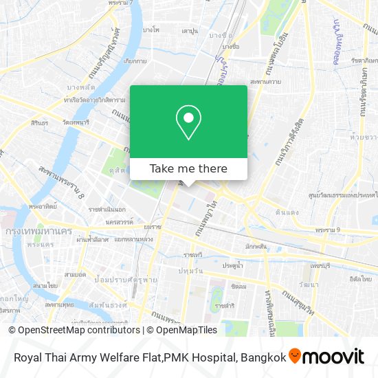 Royal Thai Army Welfare Flat,PMK  Hospital map