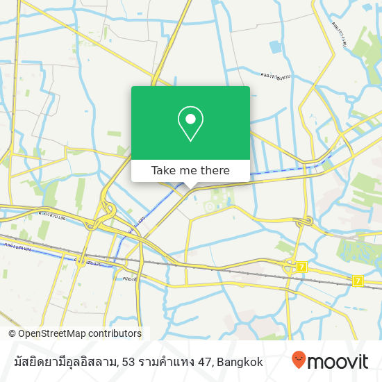 มัสยิดยามีอุลอิสลาม, 53 รามคำแหง 47 map