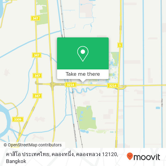 คาสิโอ ประเทศไทย, คลองหนึ่ง, คลองหลวง 12120 map