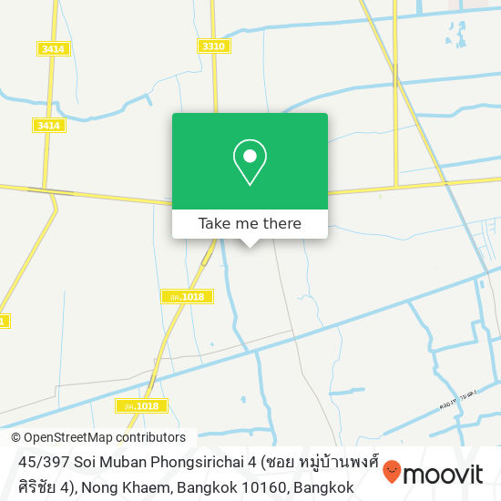 45 / 397 Soi Muban Phongsirichai 4 (ซอย หมู่บ้านพงศ์ศิริชัย 4), Nong Khaem, Bangkok 10160 map