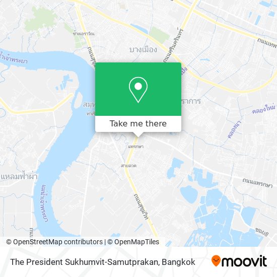 The President Sukhumvit-Samutprakan map