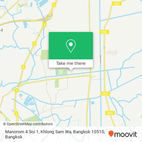 Manorom 4 Soi 1, Khlong Sam Wa, Bangkok 10510 map