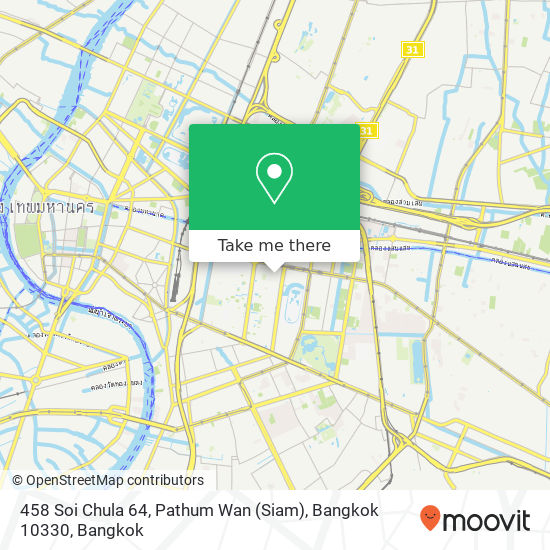 458 Soi Chula 64, Pathum Wan (Siam), Bangkok 10330 map