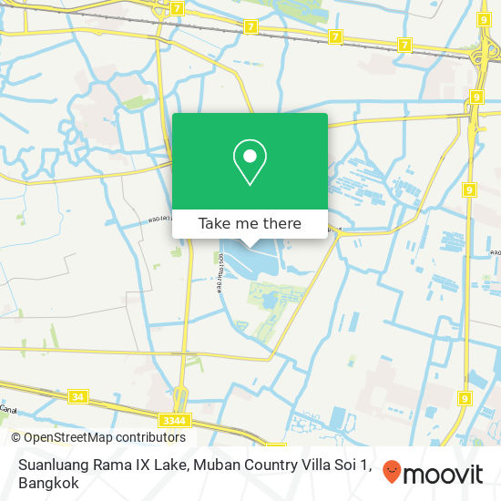 Suanluang Rama IX Lake, Muban Country Villa Soi 1 map