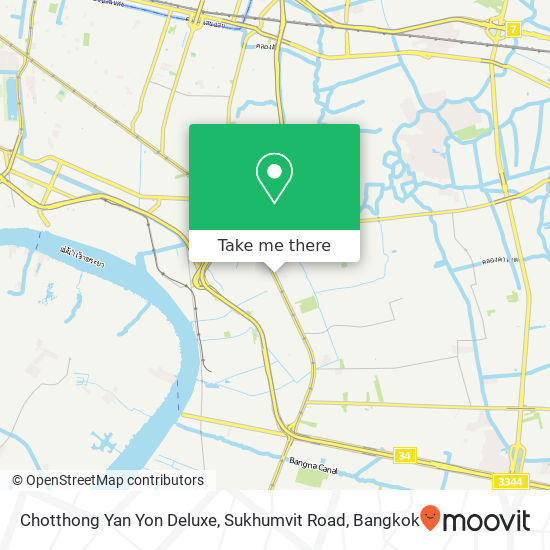 Chotthong Yan Yon Deluxe, Sukhumvit Road map