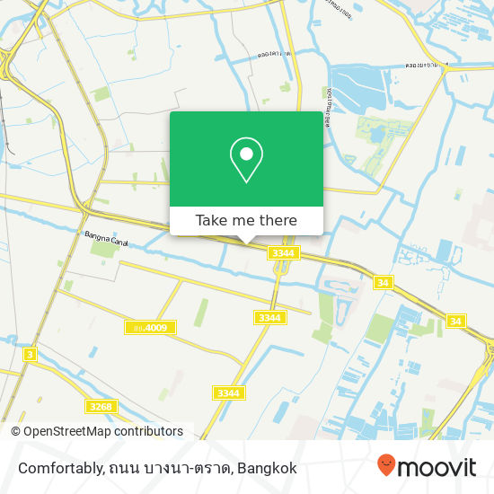 Comfortably, ถนน บางนา-ตราด map