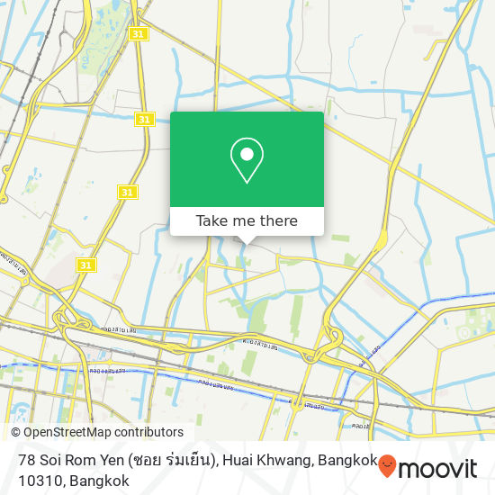 78 Soi Rom Yen (ซอย ร่มเย็น), Huai Khwang, Bangkok 10310 map