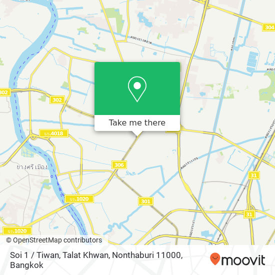 Soi 1 / Tiwan, Talat Khwan, Nonthaburi 11000 map