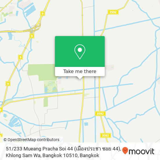 51 / 233 Mueang Pracha Soi 44 (เมืองประชา ซอย 44), Khlong Sam Wa, Bangkok 10510 map