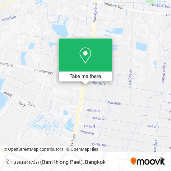 บ้านคลองแปด (Ban Khlong Paet) map