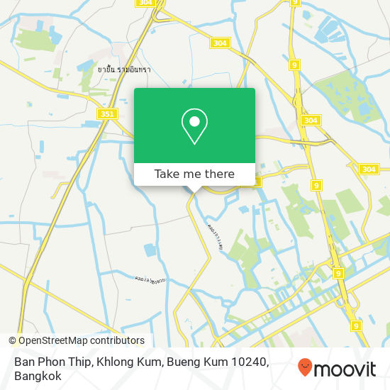 Ban Phon Thip, Khlong Kum, Bueng Kum 10240 map