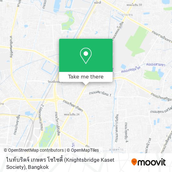 ไนท์บริดจ์ เกษตร โซไซตี้ (Knightsbridge Kaset Society) map