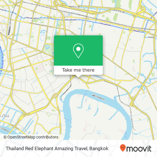 Thailand Red Elephant Amazing Travel map