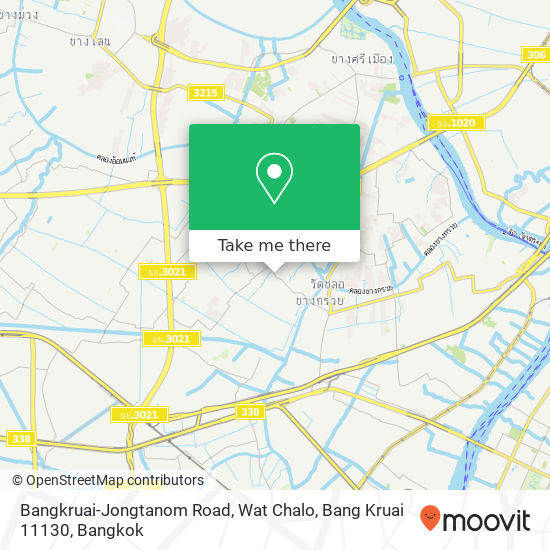 Bangkruai-Jongtanom Road, Wat Chalo, Bang Kruai 11130 map