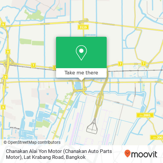 Chanakan Alai Yon Motor (Chanakan Auto Parts Motor), Lat Krabang Road map