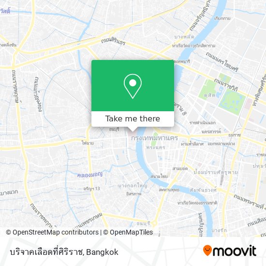 บริจาคเลือดที่ศิริราช map