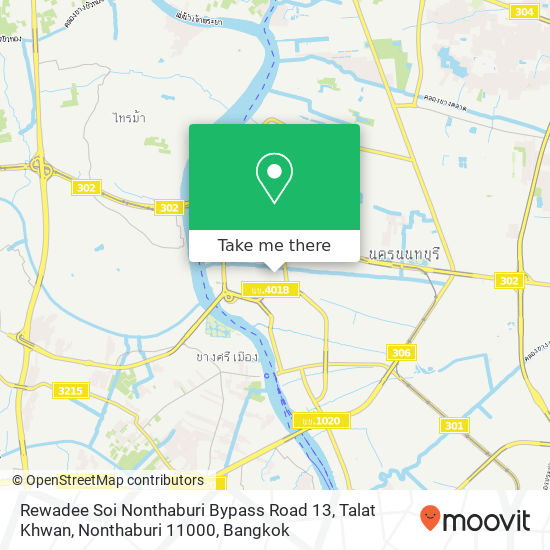Rewadee Soi Nonthaburi Bypass Road 13, Talat Khwan, Nonthaburi 11000 map