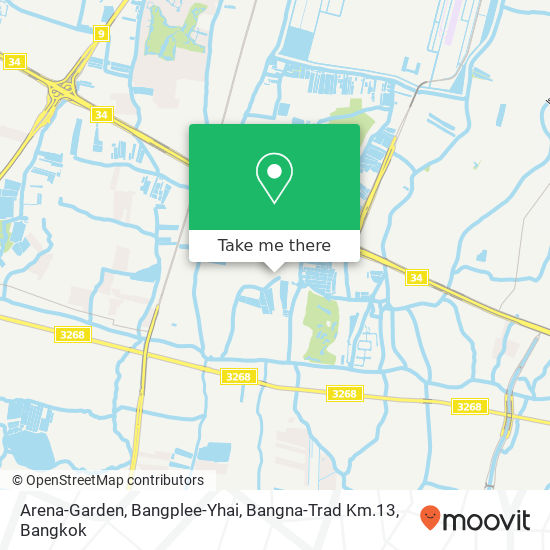 Arena-Garden, Bangplee-Yhai, Bangna-Trad Km.13 map