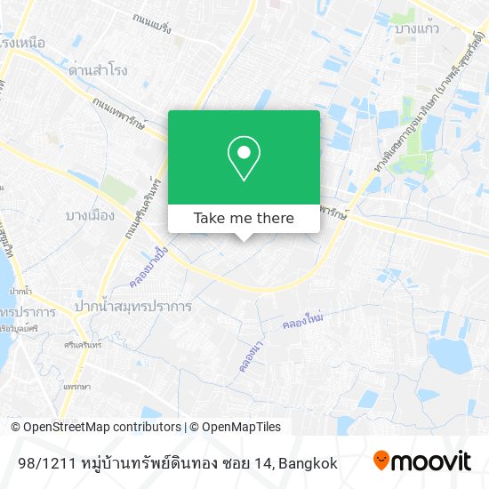 98 / 1211 หมู่บ้านทรัพย์ดินทอง ซอย 14 map