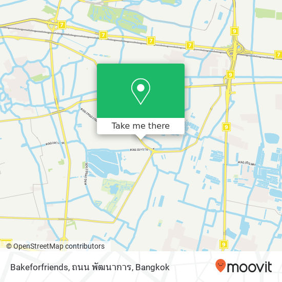 Bakeforfriends, ถนน พัฒนาการ map