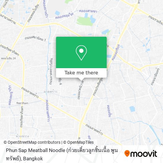 Phun Sap Meatball Noodle (ก๋วยเตี๋ยวลูกชิ้นเนื้อ พูนทรัพย์) map