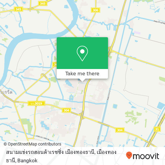 สนามแข่งรถฮอนด้าเรซซิ่ง เมืองทองธานี, เมืองทองธานี map